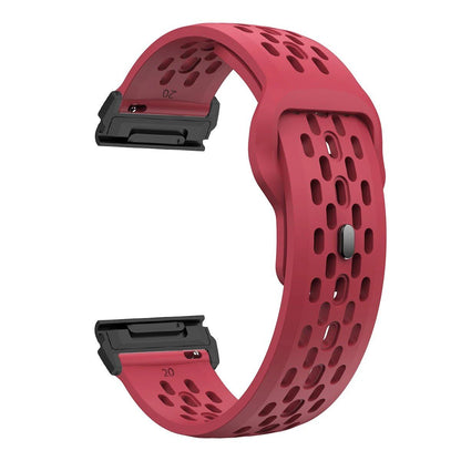 22mm and 26mm Silicone Quick Fit Strap Wristband for Garmin Fenix 8/7X/7/6/6X Pro/Epix Pro Gen2 (47mm and 51mm compatible), Fenix 5X Plus, and Tactix 7. Band Color: ; Ships from: Parallel Import