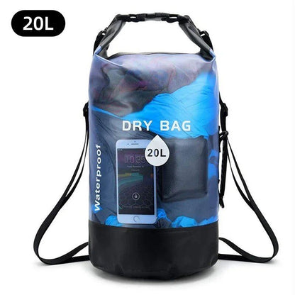 10L 20L 防水ドライバッグ ストレージポーチ スイミング トレッキング ラフティング ボート カヤック用 ドライバッグ バックパック XD117Y  並行輸入品