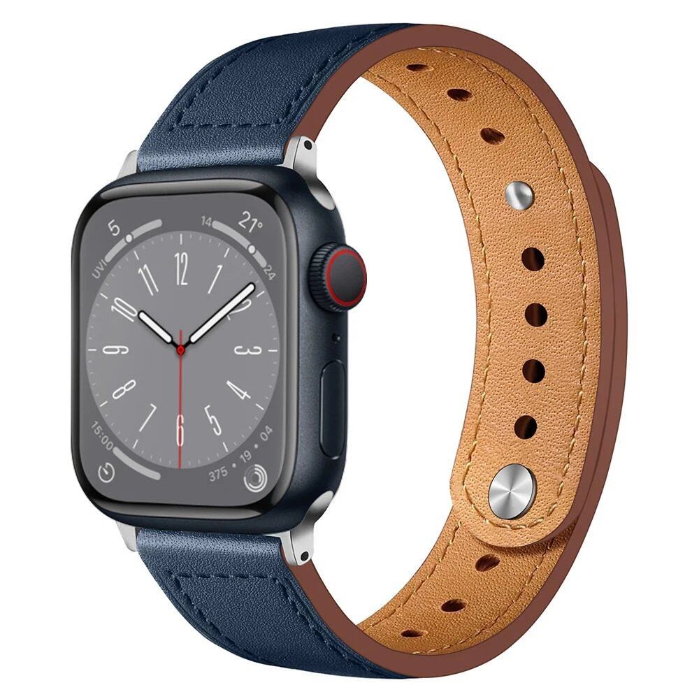 Genuine Leather Apple Watch Band for iWatch Series 7/SE/6/5/3/8/Ultra (44mm, 40mm, 45mm, 41mm, 42mm, 38mm, 49mm) - Imported
