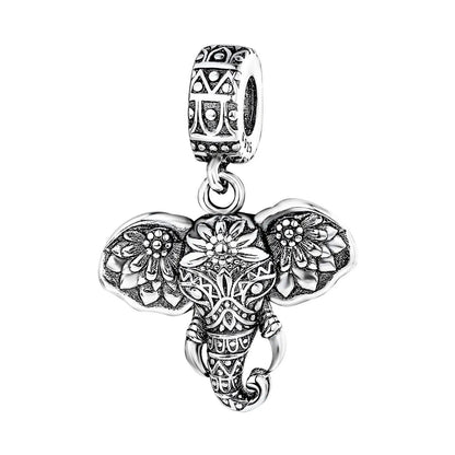 925 Sterling Silver Zodiac Lucky Charm Pendant, Custom Bracelet Charm Beads, Necklace, DIY Women's Jewelry, Gem Color, Parallel Import