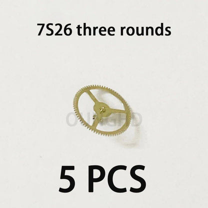 Original compatible Seiko 7S26 movement center wheel, three-wheel, time wheel, sub-wheel, span wheel, second wheel, escape wheel. Parallel import.