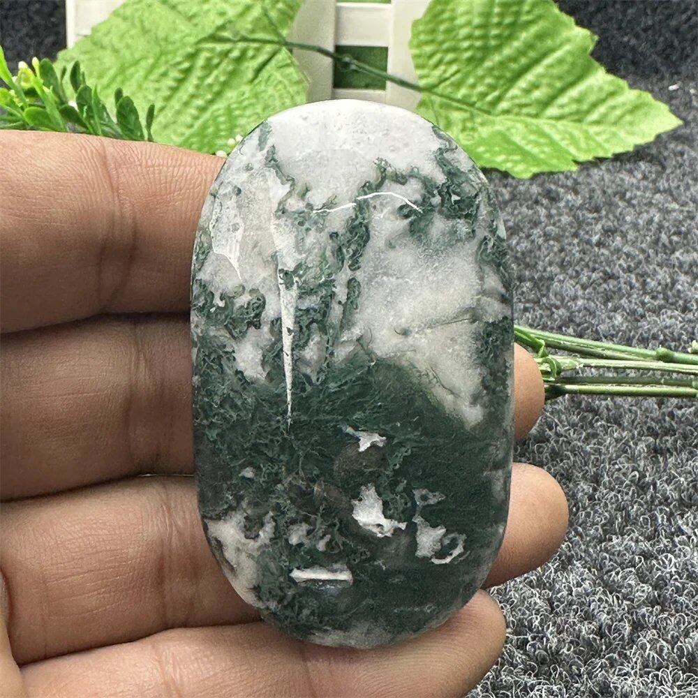 Natural Quartz Crystals: Aquamarine Agate, Ocean Jasper, Palm Stone, Polished Stones, Gemstone Mineral Specimens for Spiritual Meditation, Energy, and Feng Shui, Color: Green, Parallel Import