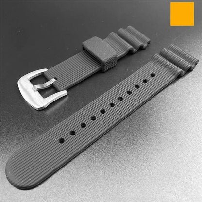22mm Rubber Sports Men's Watch Strap for Seiko 5 PROSPEX Water Ghost Can-Shaped Red Tooth Diving 007 Abalone Silicone Watch Band. Band Color: 22mm; Band Width: Parallel Import.