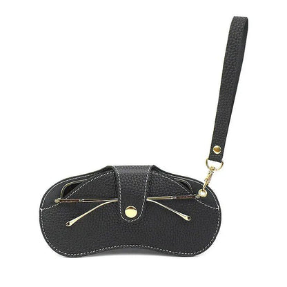 **Stylish PU Leather Eyeglass Case, Portable, Hanging, Sunglasses Storage, Protective Cover**; Ships from: Parallel Import