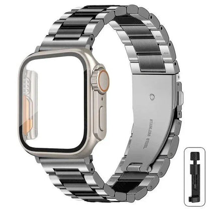 Huawei Watch Fit 4 Pro / Fit 3 / Fit 4 Pro Ultra Rugged Case + Stainless Steel Band Metal Wristband Accessory Band Color: Parallel Import