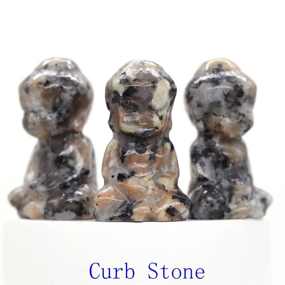 1.2-inch Mini Buddha Statue, Natural Stone Carving, Healing Crystal, Power Stone, Spiritual Craft, Good Luck, Furniture, Interior Accessories, Home Decor, Bulk Sale, Wholesale Size: 1 Piece; Parallel Import