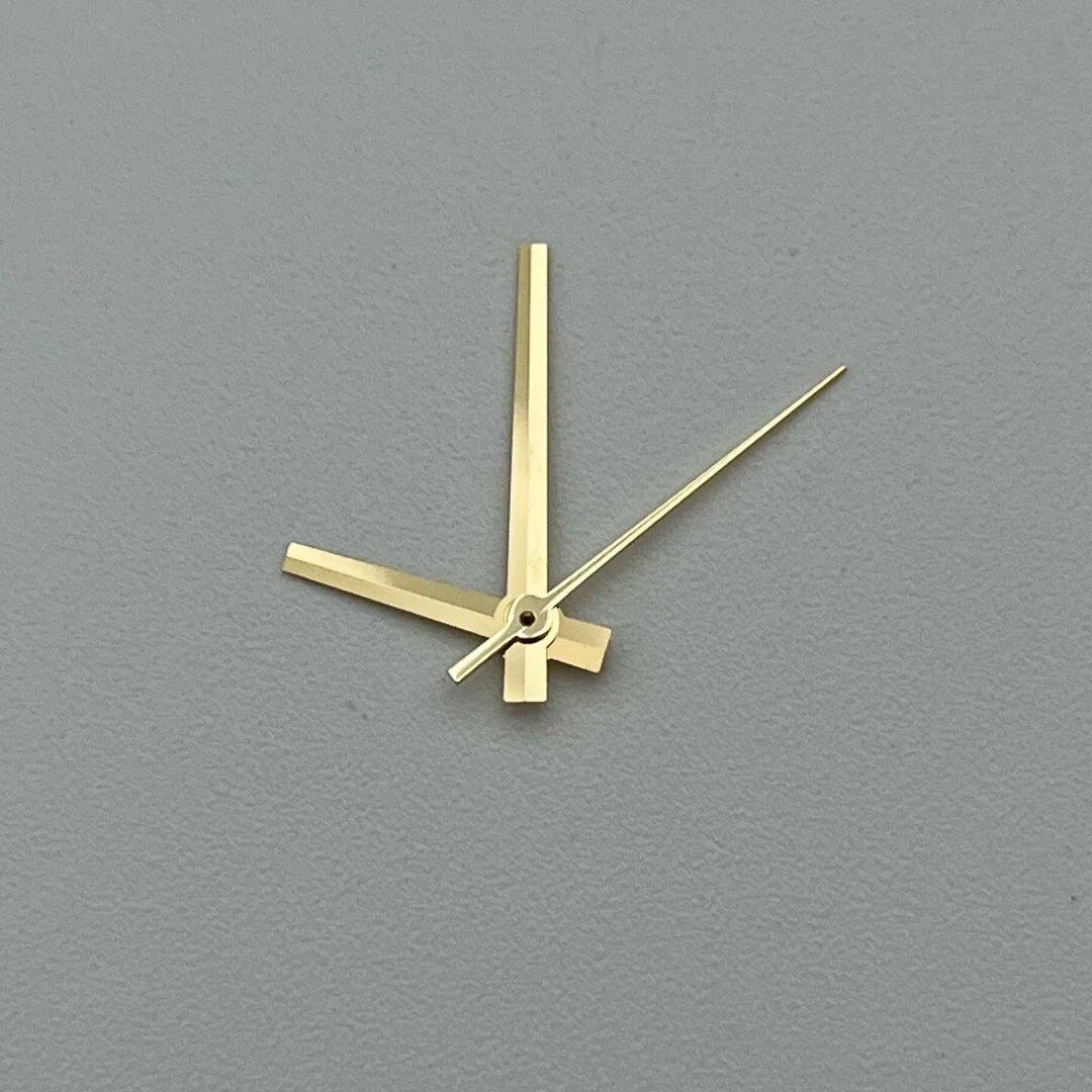 LOG Modification Watch Parts, Solid Hands, Gold &amp; Silver Second Hand, Compatible with Seiko Rolex NH35, NH70, and NH36 Movements, Color: Parallel Import