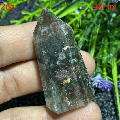Natural Ghost Phantom Quartz Crystal Hexagonal Tower Obelisk, Spiritual Meditation, Reiki, Gift Stone, Home Decor, Parallel Import