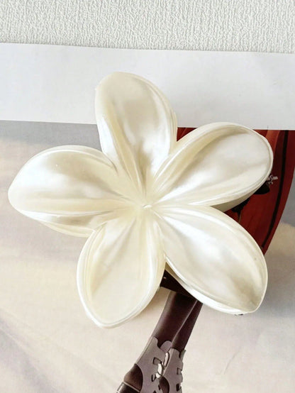 1/2 Piece Stylish Simple Shiny Oval Flower Hair Claws for Women and Girls, Party Hair Accessories, Parallel Import