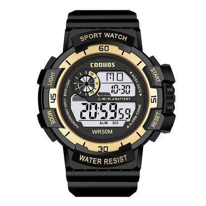 Men's Sports LED Electronic Watch, Waterproof, Military Grade, Multi-Function, Luxury, Illuminating, Colorful, Parallel Import