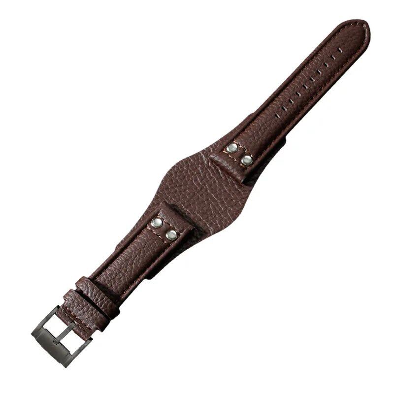 Fossil CH2564 CH2565 CH2891 CH3051対応 本革 22mm メンズ 時計バンド レザー レトロ 快適 リストバンド バンドカラー： 並行輸入品