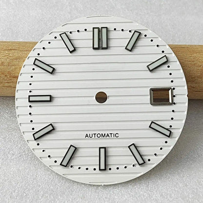 30.5mm Nautilus S Dial for NH35, Green Luminous Dial, NH35/NH36 Movement Accessory, Watch Repair Tool, Parallel Import