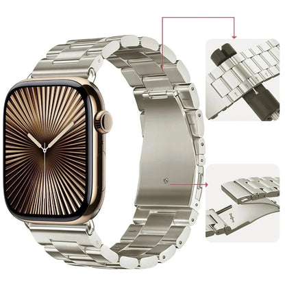 Stainless Steel Metal Strap for Apple Watch, Compatible with 46mm, 42mm, 44mm, 40mm, 45mm, and 41mm iWatch Series 10/9/8/7/6/SE2/Ultra (49mm), Band Color: Parallel Import