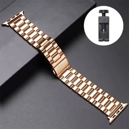 Stainless steel metal band bracelet for Apple Watch Ultra 2/Series 10, 9, 8, 7, 6, 5, and 4 (38/40/41/42/44/45/46/49mm) Band Color: mm Parallel Import