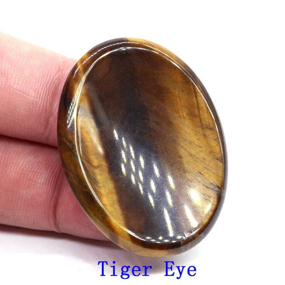 35x45mm Thumb Worry Stone (Stress Relief Stone for Thumb) Oval Massage Quartz Healing Crystal Chakra Energy Therapy Meditation Spiritual Natural Gemstone Decoration Size: Parallel Import