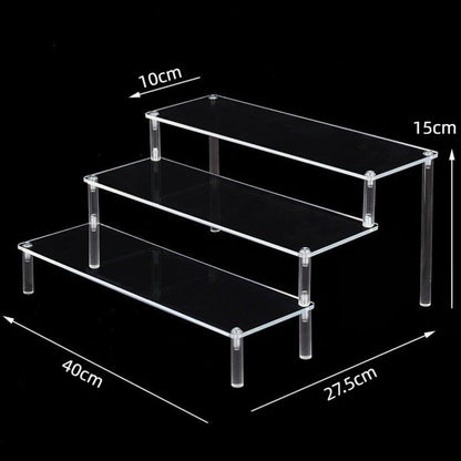 1-5 Tier Acrylic Display Stand/Clear Case (for Cupcakes, Perfume, Dolls, Amiibo, and Funko POP Figures) Color: Parallel Import