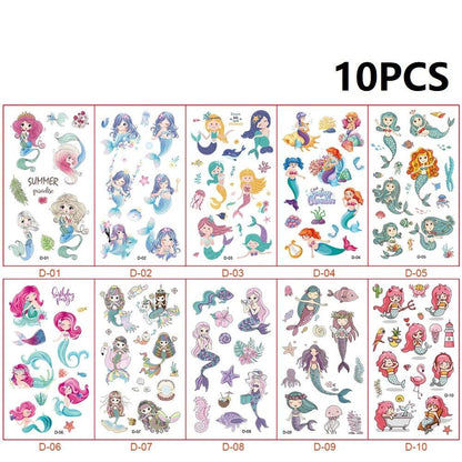 10-Pack Waterproof Temporary Tattoo Stickers for Kids and Soccer Fans, Fake Tattoos for Adults and Kids, Arm Covers, Color: Parallel Import