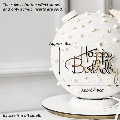 Set of 1, 3, or 5 Acrylic Birthday Queen Gold Cake Topper for Happy Birthday Party Side Cake Decorations. Size: Parallel Import.