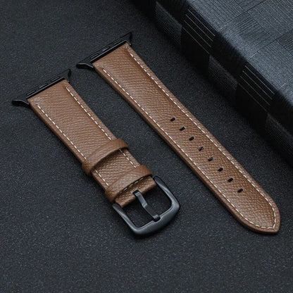 Apple Watch用レザーストラップ - Series 10/Ultra/SE/9/8/7/6/5/4対応 - 快適ブレスレット (49mm/45mm/44mm/42mm/41mm/40mm/46mmサイズ) iWatchバンド バンドカラー：mm 並行輸入品