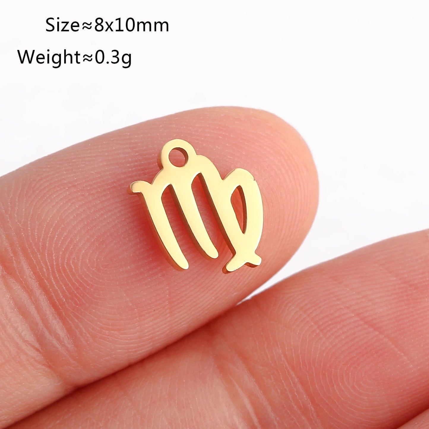 Set of 5 Lucky Birth 12 Zodiac Star Sign Charms, Metal Constellation Pendants for Jewelry Making, Bracelets, Earrings, and Necklaces, Parallel Import