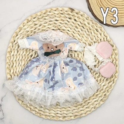 1/6 Scale BJD Doll Clothes Full Set (30cm) Anime Cute Reborn Doll Skirt, Hat, and Head Dress for Girls, Gift, Dress-Up DIY Dollhouse Toy, Parallel Import