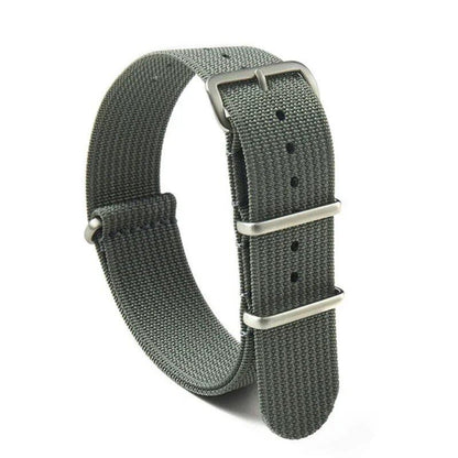 Military Style Nylon Universal Striped Replacement Watch Strap for 20mm and 22mm Watches, Army Sport Nylon Braided Belt, Band Color: mm, Parallel Import