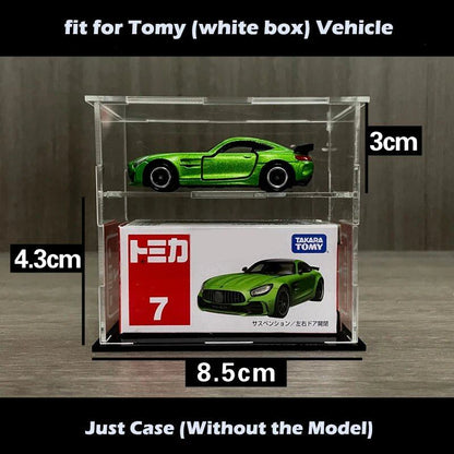 1/64 Scale Acrylic Display Case for MiniGT, Tomica, and Hot Wheels Model Cars. Mini-Size Assembled Dustproof Box for Toy Vehicle Storage. Parallel Import.