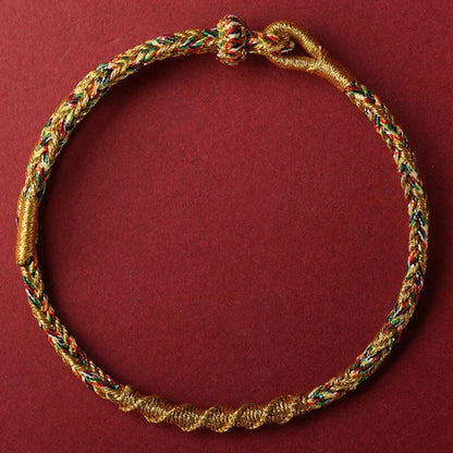 Taisei Hand Rope, Dragon Year Amulet, Red Rope, Zodiac, Manjusri Bodhisattva, Birth Buddha, Handwoven, Parallel Import