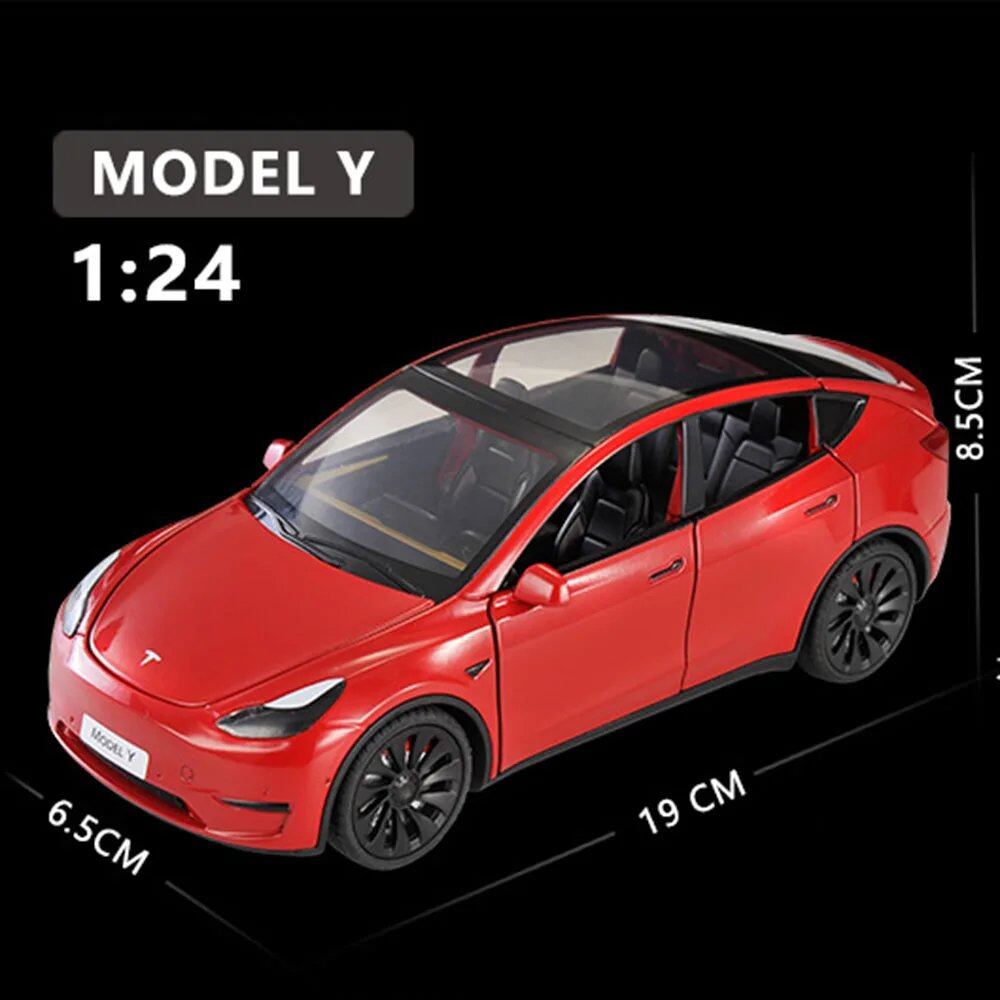 1/24スケール モデルY ダイキャスト合金製 トイモデルカー サウンド＆ライト付き プルバック機能 コレクション 男の子向けおもちゃ ギフト  並行輸入品