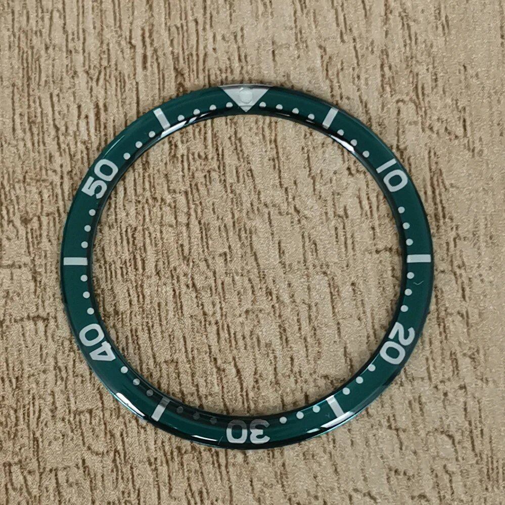 38mm Round Edge Curved Watch Bezel with Aluminum Ring, Modification Watch Accessory, Bezel Insert (Parallel Import)