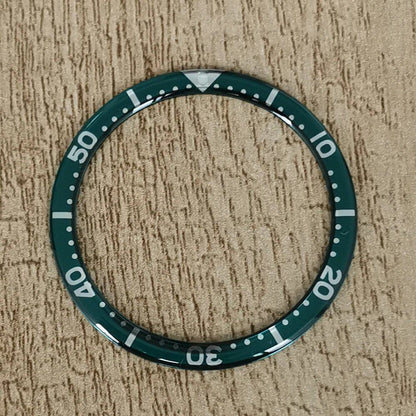 38mm Round Edge Curved Watch Bezel with Aluminum Ring, Modification Watch Accessory, Bezel Insert (Parallel Import)