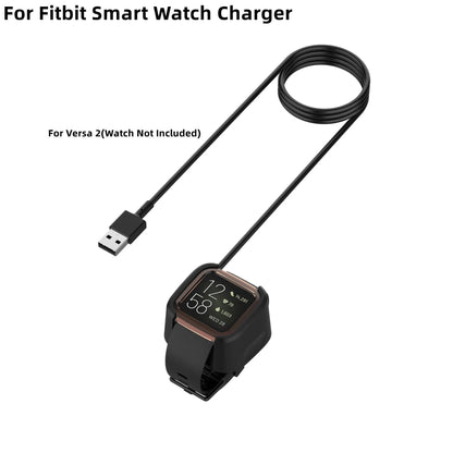 Replacement USB Charging Cable for Fitbit Charge 2 Smart Bracelet, Fitbit Versa Band 2 / Fitbit Versa Lite, New Colors, Parallel Import