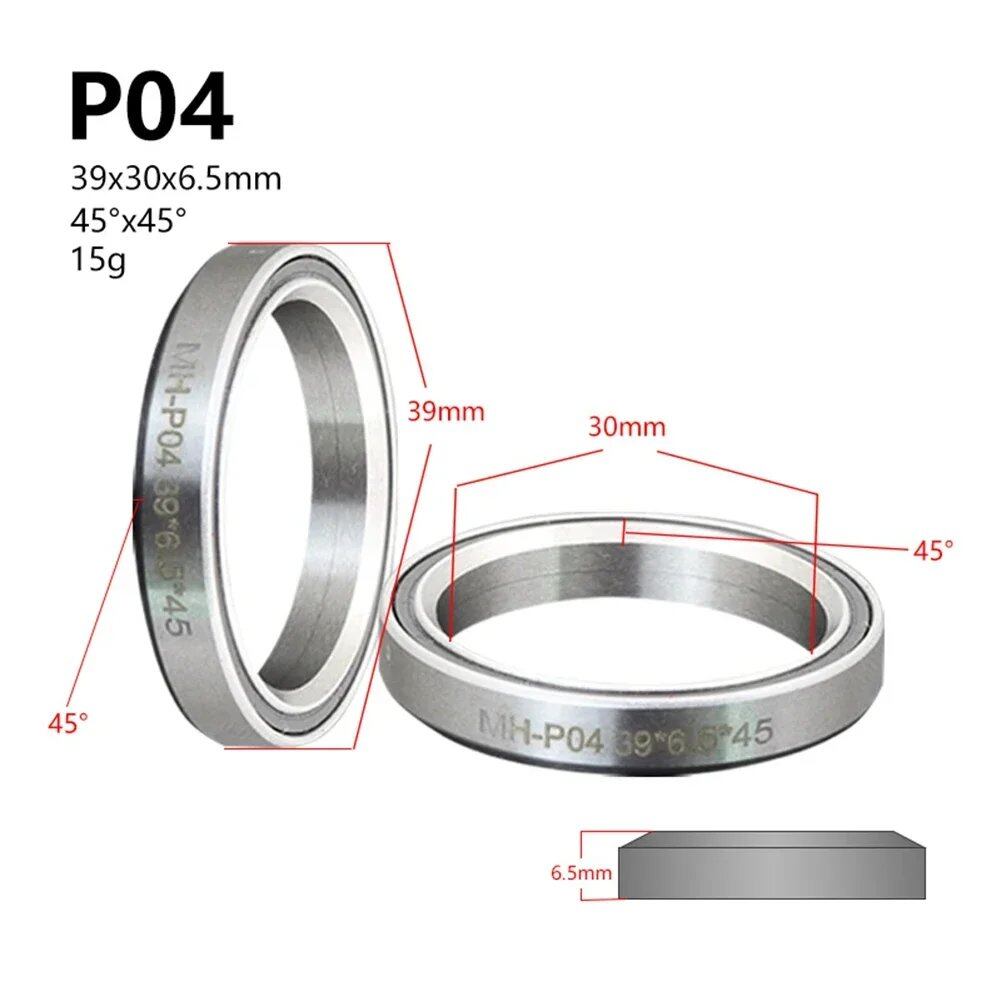 1/8" 45/36 Degree Bicycle Headset Bearings, 38/39/41/44/49/52mm, MTB Steering Bearing Repair Parts, Parallel Import