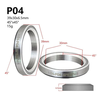 1/8" 45/36 Degree Bicycle Headset Bearings, 38/39/41/44/49/52mm, MTB Steering Bearing Repair Parts, Parallel Import