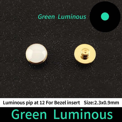 Green and Blue Luminous Spot for 12 o'clock Ceramic Bezel Insert; Ships from: Parallel Import
