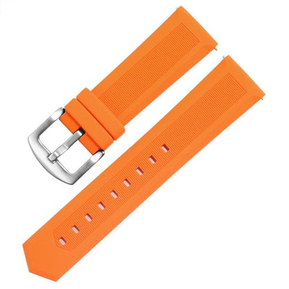 Rubber strap for Tag Heuer and Seiko watches, 18mm, 20mm, 22mm, 24mm, black, blue, orange, compatible with all brands. Watch band accessories. Band color: mm. Parallel import.