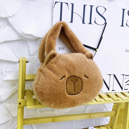 大容量カピバラぬいぐるみショルダーバッグ かわいいカピバラハンドバッグ ユニセックスカピバラバッグ  並行輸入品