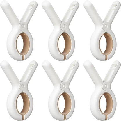 Pack of 1, 6, or 12 Plastic Clothespins with a Strong, Rust-Resistant Spring, Durable Beach Towel Clips for Holding Towels, Imported