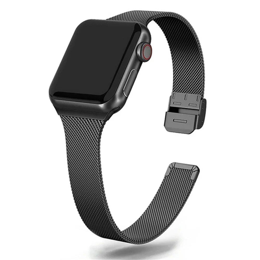 Stainless Steel Milanese Strap for Apple Watch, 40mm, 46mm, 41mm, 45mm, 49mm, Compatible with iWatch Ultra 10, 9, 8, 7, 6, SE, 5, 4, 3, 2, 1, Band Color: mm, Parallel Import