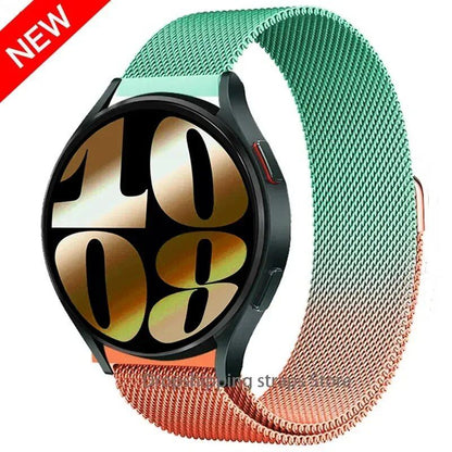 Compatible with Samsung Galaxy Watch 5/6/4/Classic, 22mm/20mm Metal Milanese Loop Magnetic Star-Like Bracelet, Hubai GT4/3/2e Strap, Size 2, Parallel Import