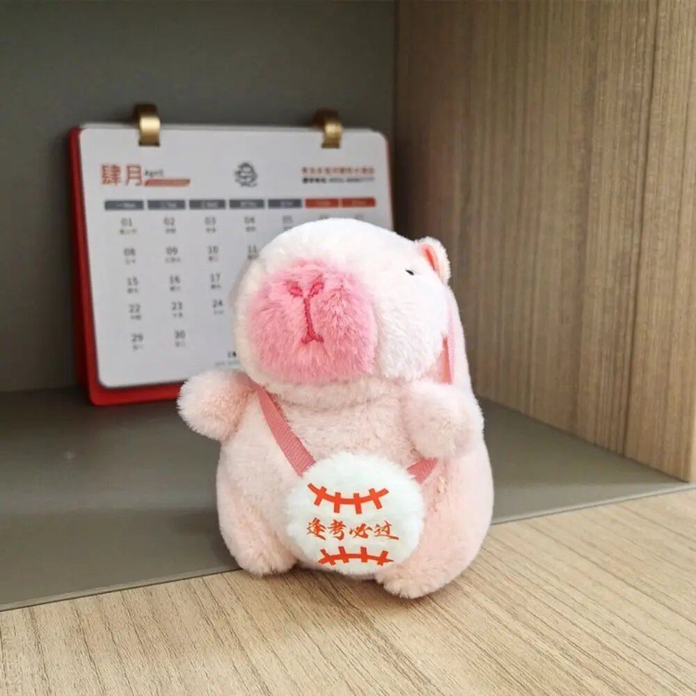10-13cm Capybara Keychain, Couple's Car Keychain, Backpack Pendant, Bag Charm, Cute Pink Capybara Plush Keychain Doll, Parallel Import