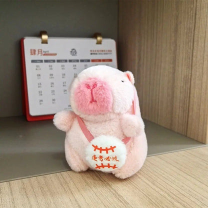 10-13cm Capybara Keychain, Couple's Car Keychain, Backpack Pendant, Bag Charm, Cute Pink Capybara Plush Keychain Doll, Parallel Import