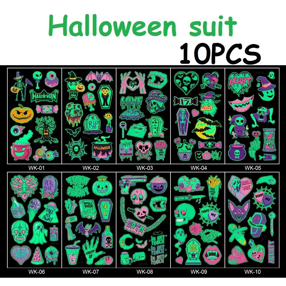 10-Pack Waterproof Temporary Tattoo Stickers for Kids and Soccer Fans, Fake Tattoos for Adults and Kids, Arm Covers, Color: Parallel Import