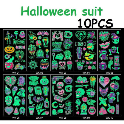 10-Pack Waterproof Temporary Tattoo Stickers for Kids and Soccer Fans, Fake Tattoos for Adults and Kids, Arm Covers, Color: Parallel Import