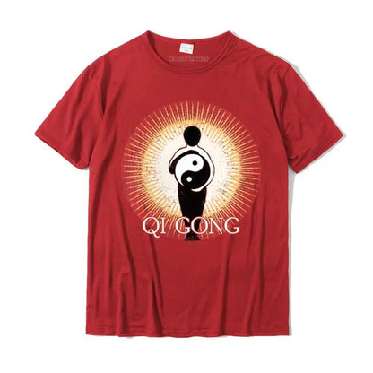 女性用気功・陰陽エネルギー瞑想太極丸首Tシャツ カミサス 卸売り カジュアルTシャツ 綿 大人用トップス ティー カジュアル サイズ： 並行輸入品