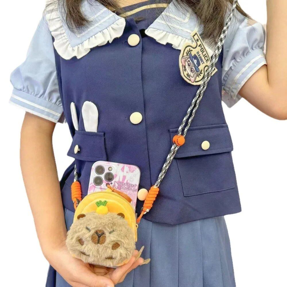 大容量カピバラぬいぐるみショルダーバッグ かわいいカピバラハンドバッグ ユニセックスカピバラバッグ  並行輸入品