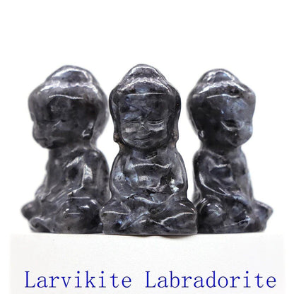 1.2-inch Mini Buddha Statue, Natural Stone Carving, Healing Crystal, Power Stone, Spiritual Craft, Good Luck, Furniture, Interior Accessories, Home Decor, Bulk Sale, Wholesale Size: 1 Piece; Parallel Import