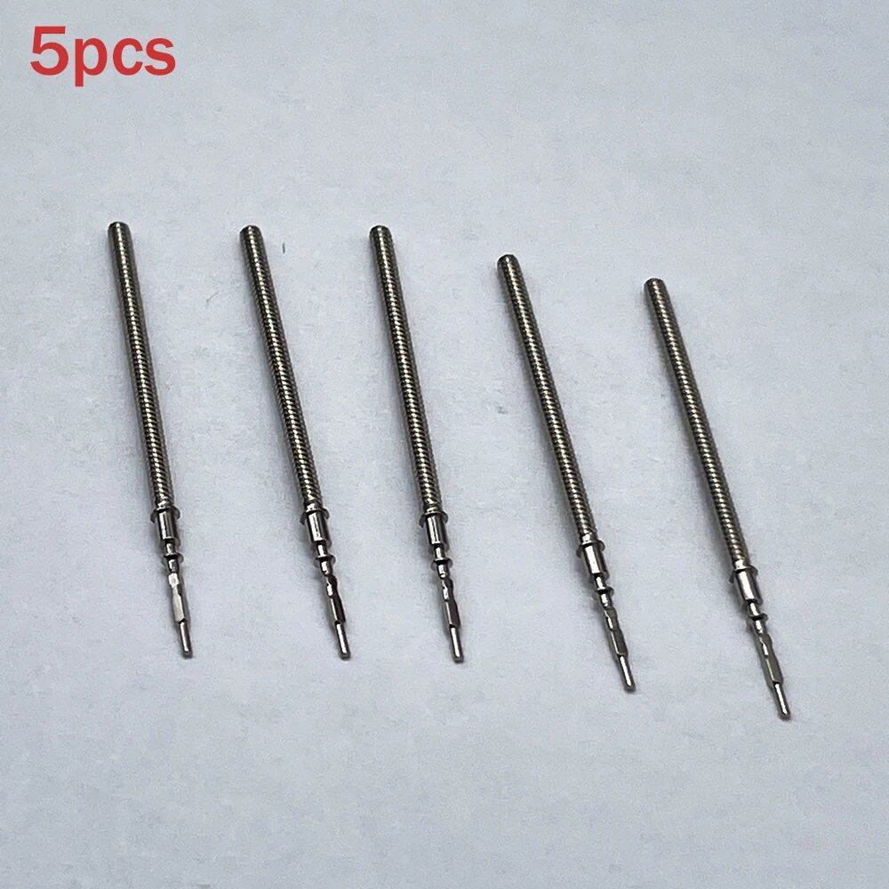 5-Piece Genuine VK63A Stem Repair Replacement Parts, Tool for Watch Repair, Crown, Compatible with VK63 Movement, Color: Set of 5, Parallel Import