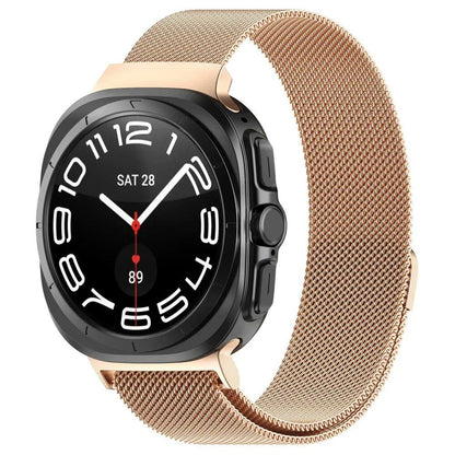 Stainless Steel Milanese Loop Magnetic Bracelet for Samsung Galaxy Watch Ultra 47mm, Gapless, Compatible with 7 Ultra, Watch Band Accessory, Band Color: 0; Galaxy 7 Ultra 47mm Band Width, Parallel Import