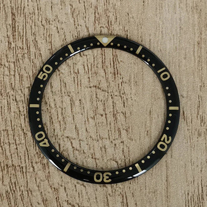 38mm Round Edge Curved Watch Bezel with Aluminum Ring, Modification Watch Accessory, Bezel Insert (Parallel Import)